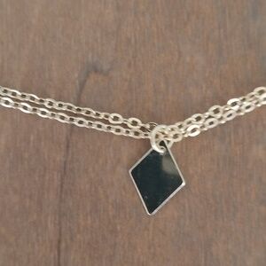 Diamond design gold anklet